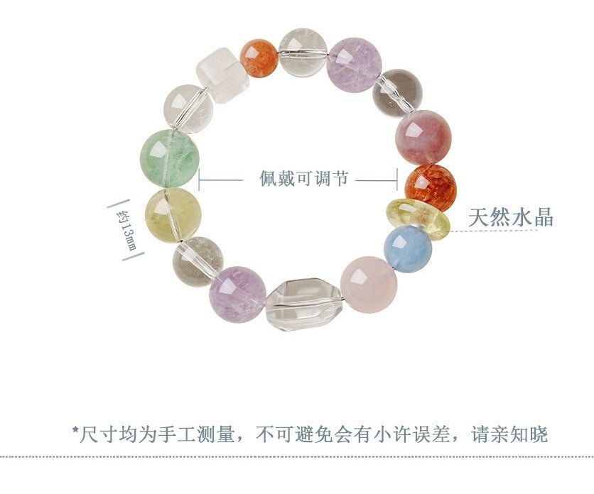 Duobao bracelet women's pure natural genuine crystal bracelet girls transfer beads birthday jewelry