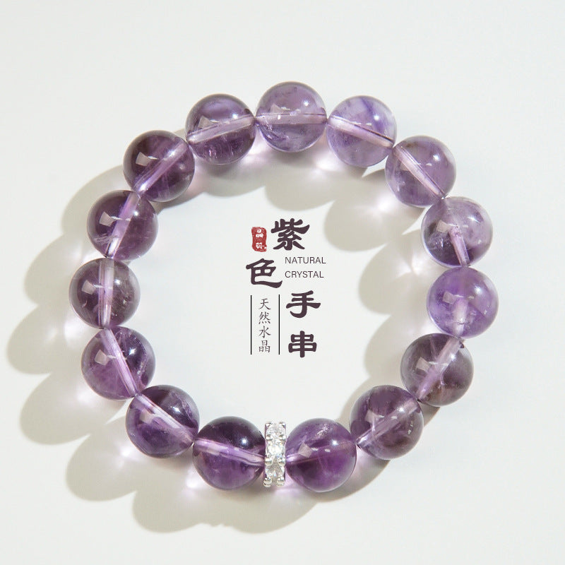 Natural crystal bracelet women's bracelet light luxury high-end fashion girlfriend beaded jewelry