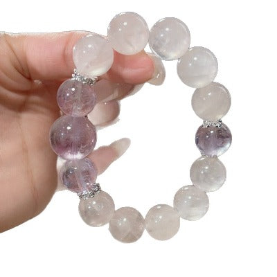 Natural crystal bracelet girls simple high-end lavender amethyst bracelet beads