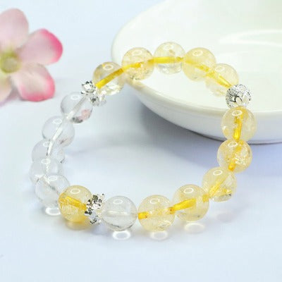 Natural citrine white crystal bracelet wealth crystal bracelet
