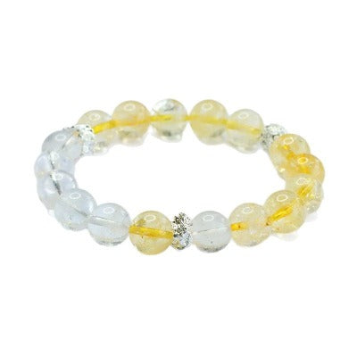 Natural citrine white crystal bracelet wealth crystal bracelet