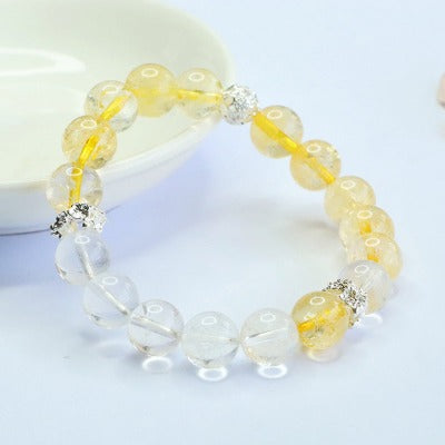 Natural citrine white crystal bracelet wealth crystal bracelet