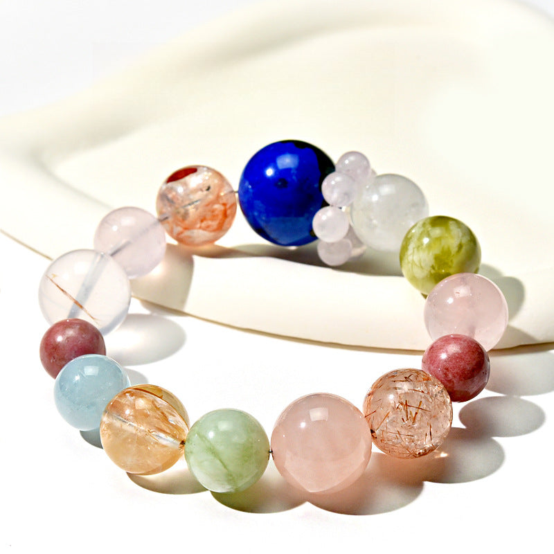 Natural crystal bracelet, powder crystal bracelet, high-end light luxury bracelet.