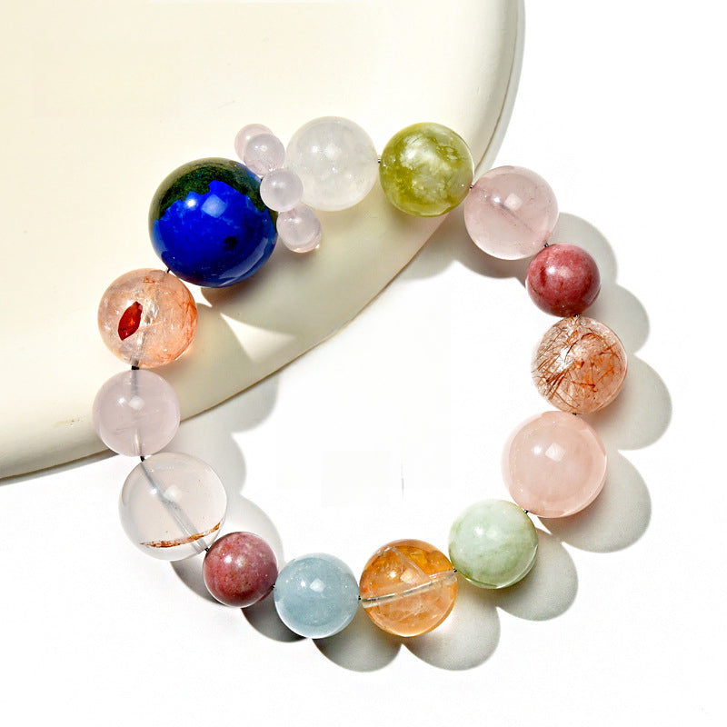 Natural crystal bracelet, powder crystal bracelet, high-end light luxury bracelet.