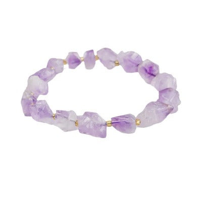 Natural amethyst bracelet, nine purple fire bracelet.