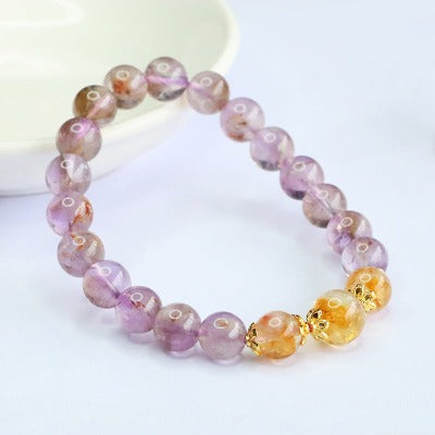 Natural Purple Ghost Bracelet Yellow Tower Crystal Bracelet