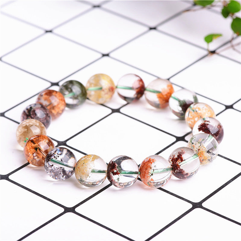 Natural flower ghost bracelet, colorful ghost bracelet, four seasons ghost round bead DIY jewelry