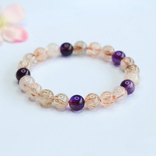Jianyu, natural black gold super seven bracelet, amethyst bracelet, color treasure popular live broadcast wholesale distribution CB5032601