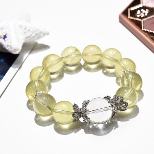Natural citrine bracelet, simple Internet celebrity light luxury bracelet