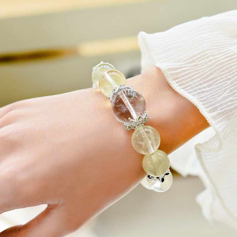 Natural citrine white crystal original design DIY crystal bracelet.