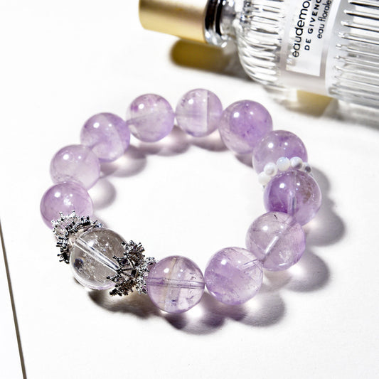 Lavender bracelet, natural amethyst bracelet.