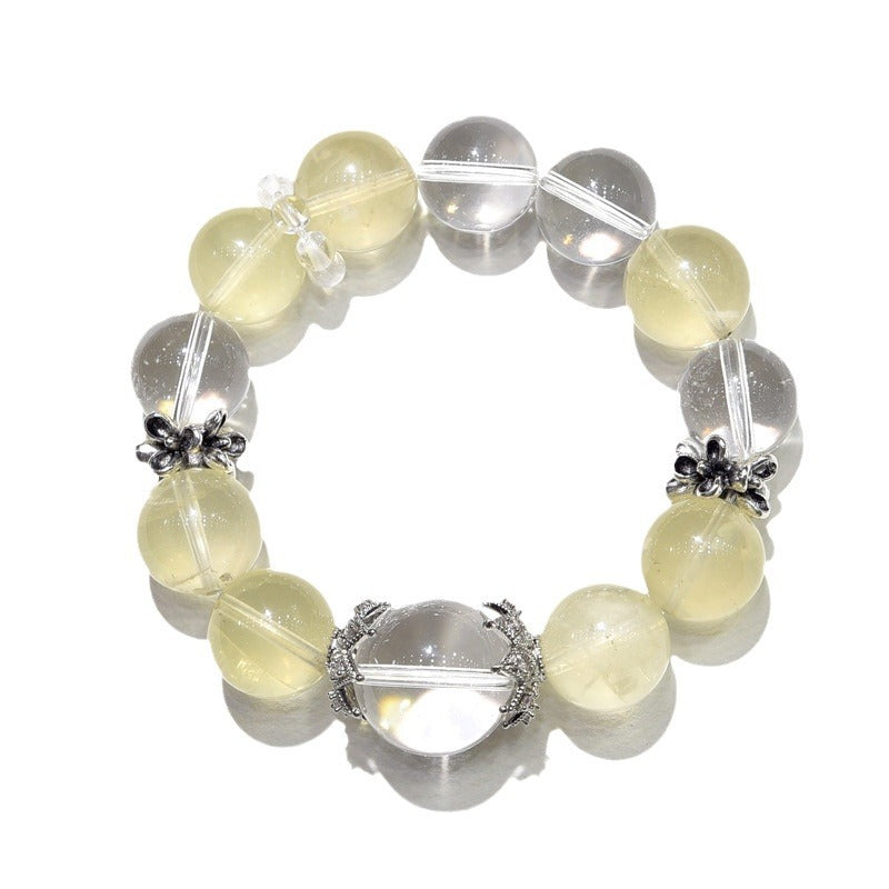 Natural citrine white crystal original design DIY crystal bracelet.