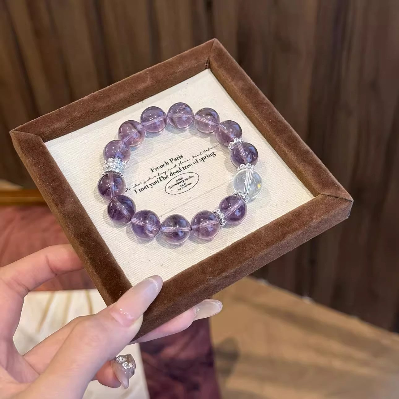 "Chilled Grape" Natural Amethyst Bracelet, Public Entrance Examination Must Pass Purple Grape Bracelet Jewelry