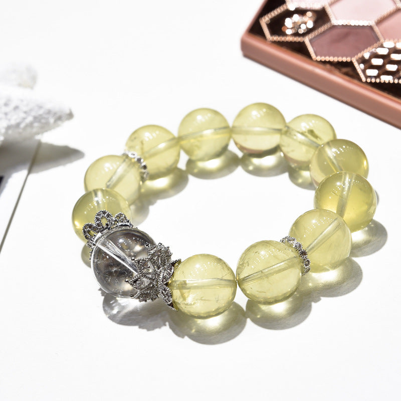 Natural citrine bracelet, simple Internet celebrity light luxury bracelet