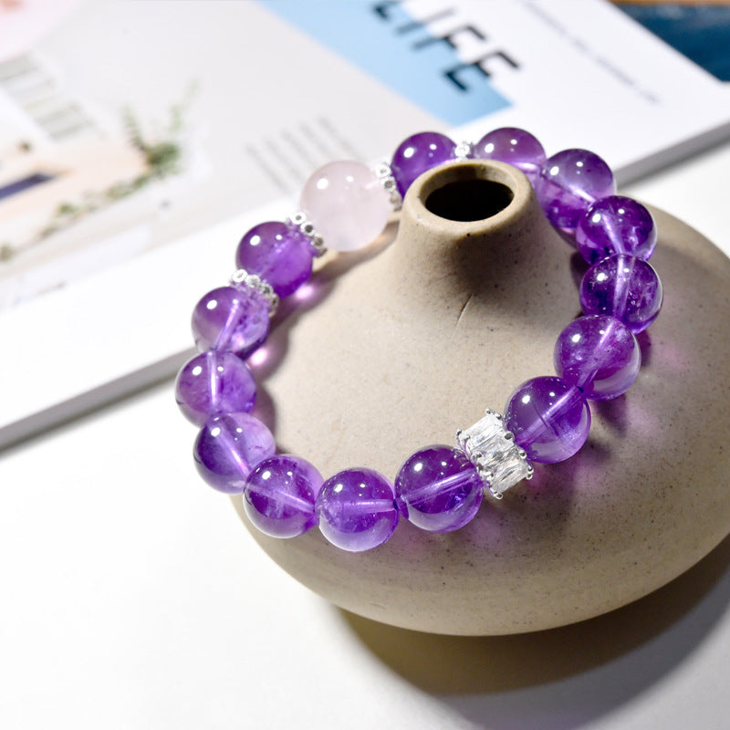 Natural amethyst bracelet female transshipment ashore noble business purple premium bracelet
