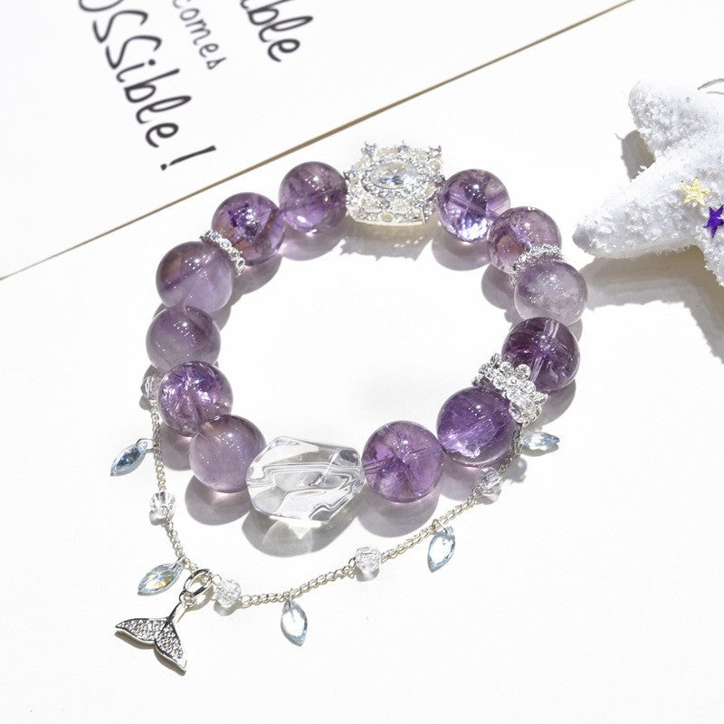 Amethyst Bracelet, Natural, Purple Asai Bracelet