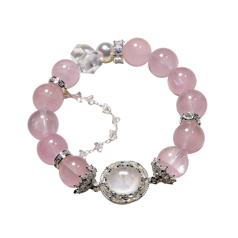 Natural Pink Crystal Fashion Versatile Women's Bracelet
