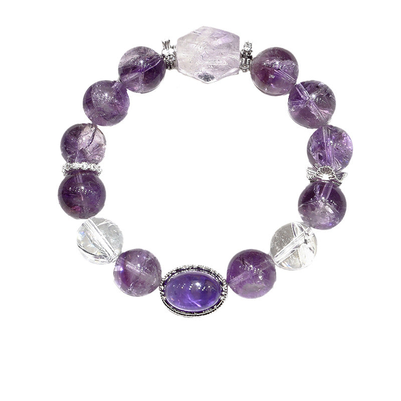 Natural Purple Asai Bracelet Simple Design Amethyst Bracelet