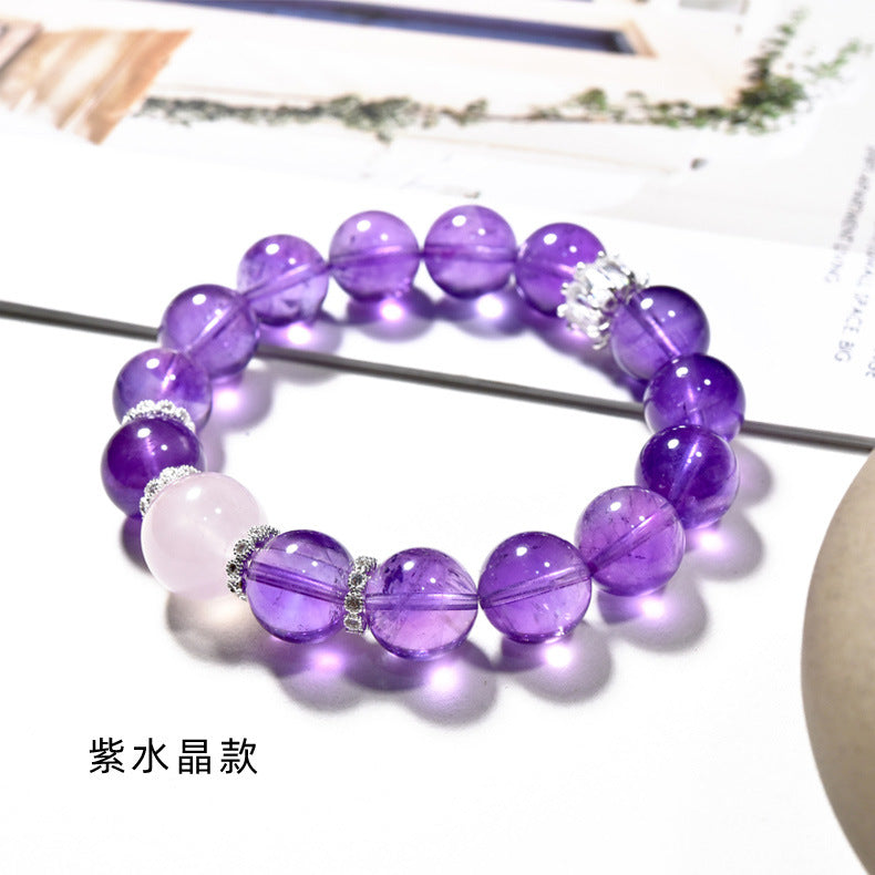 Natural amethyst bracelet female transshipment ashore noble business purple premium bracelet