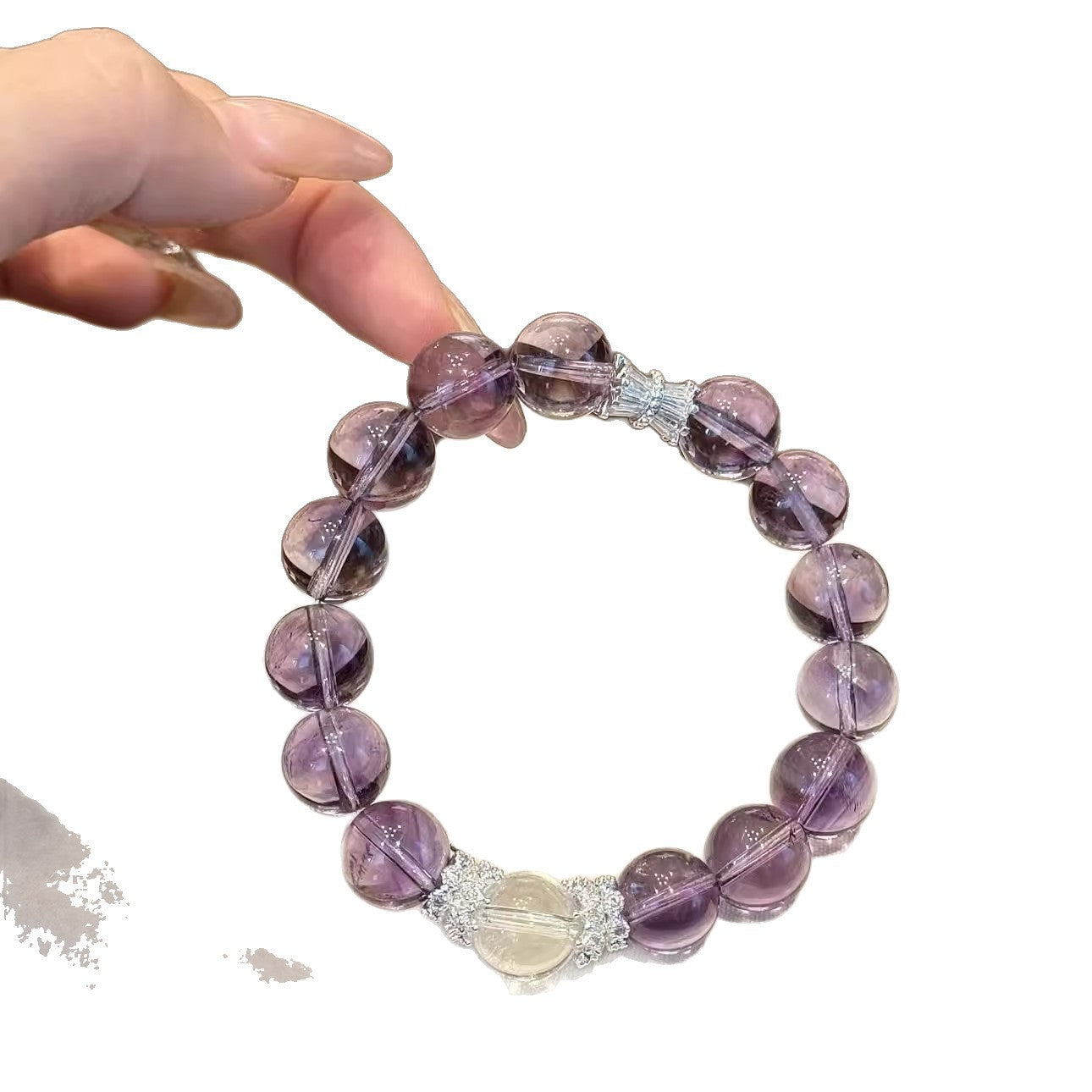 "Chilled Grape" Natural Amethyst Bracelet, Public Entrance Examination Must Pass Purple Grape Bracelet Jewelry