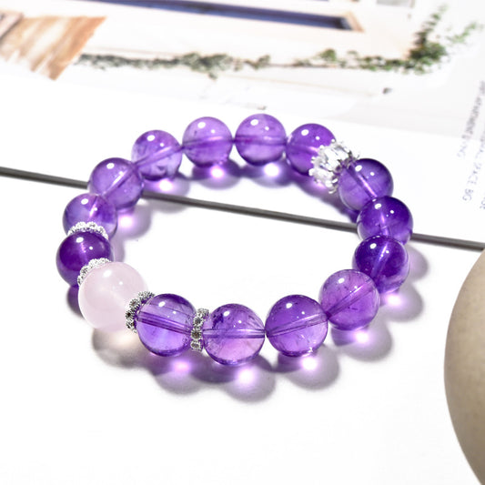 Natural amethyst bracelet female transshipment ashore noble business purple premium bracelet