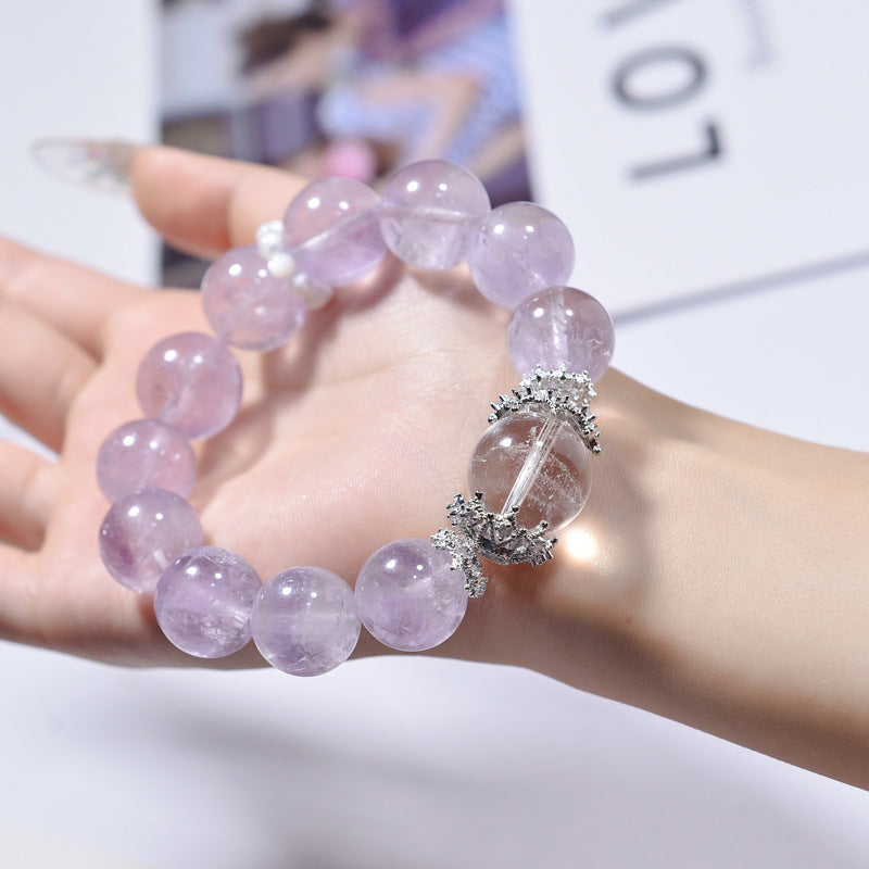 Lavender bracelet, natural amethyst bracelet.