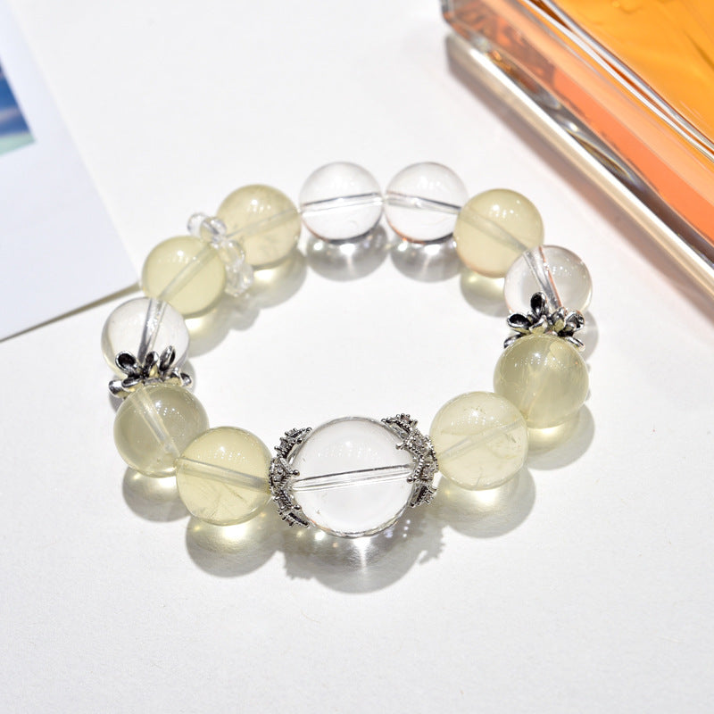 Natural citrine white crystal original design DIY crystal bracelet.