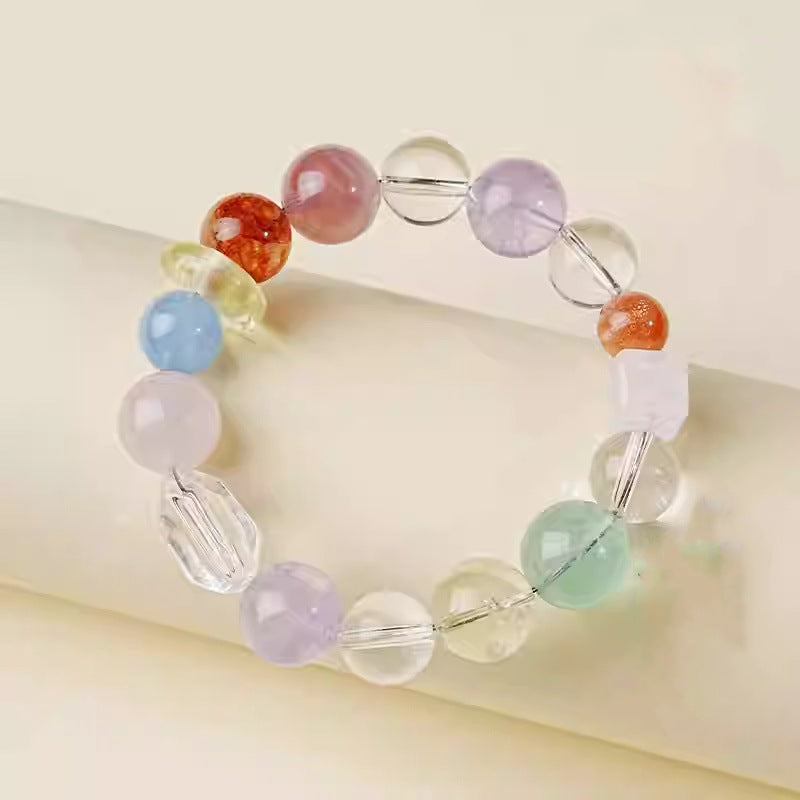 Duobao bracelet women's pure natural genuine crystal bracelet girls transfer beads birthday jewelry