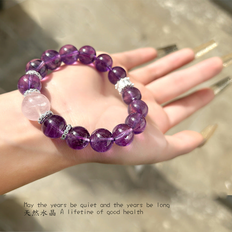 Natural amethyst bracelet female transshipment ashore noble business purple premium bracelet