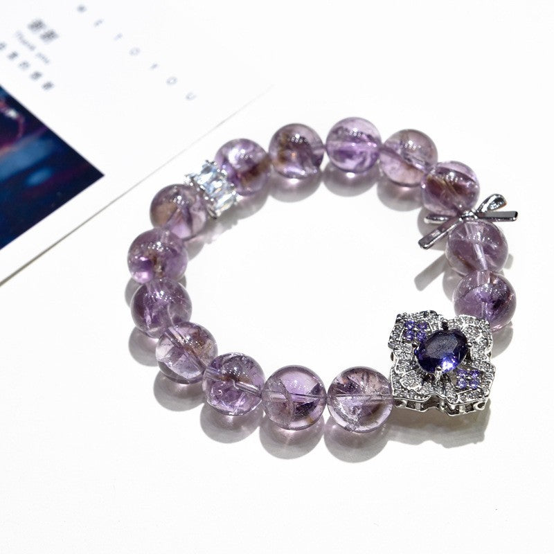 Amethyst Bracelet, Natural, Purple Asai Bracelet