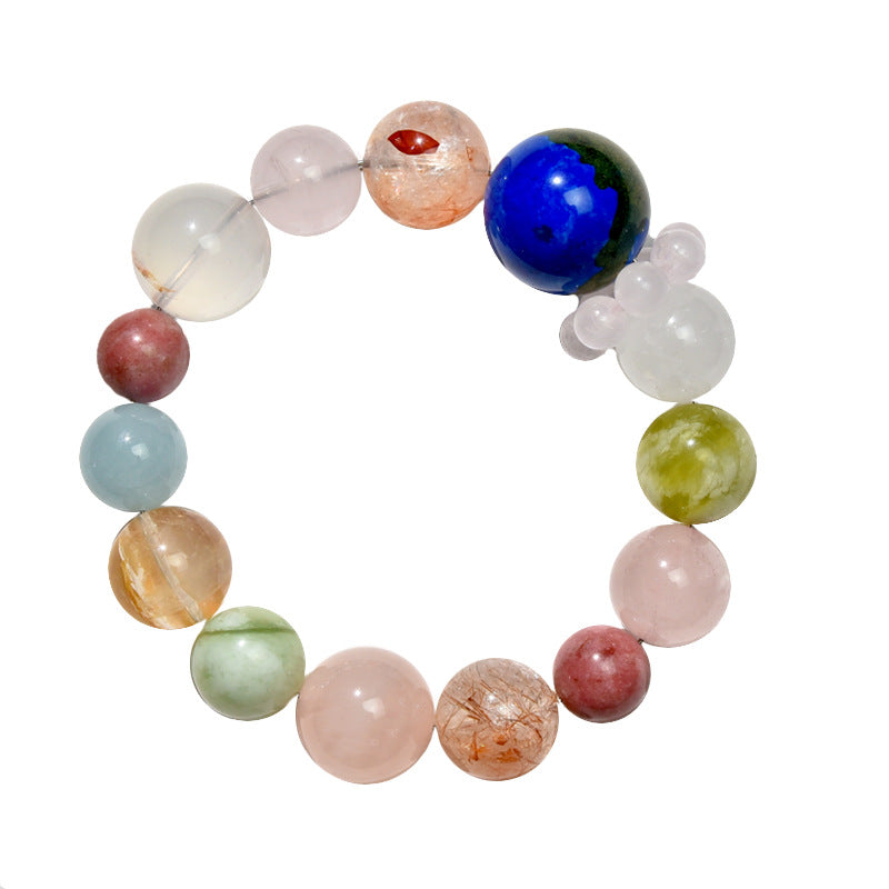 Natural crystal bracelet, powder crystal bracelet, high-end light luxury bracelet.