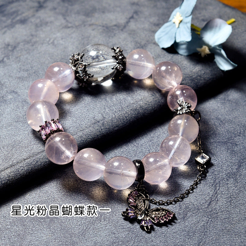 Starlight powder crystal bracelet, natural powder crystal bracelet.