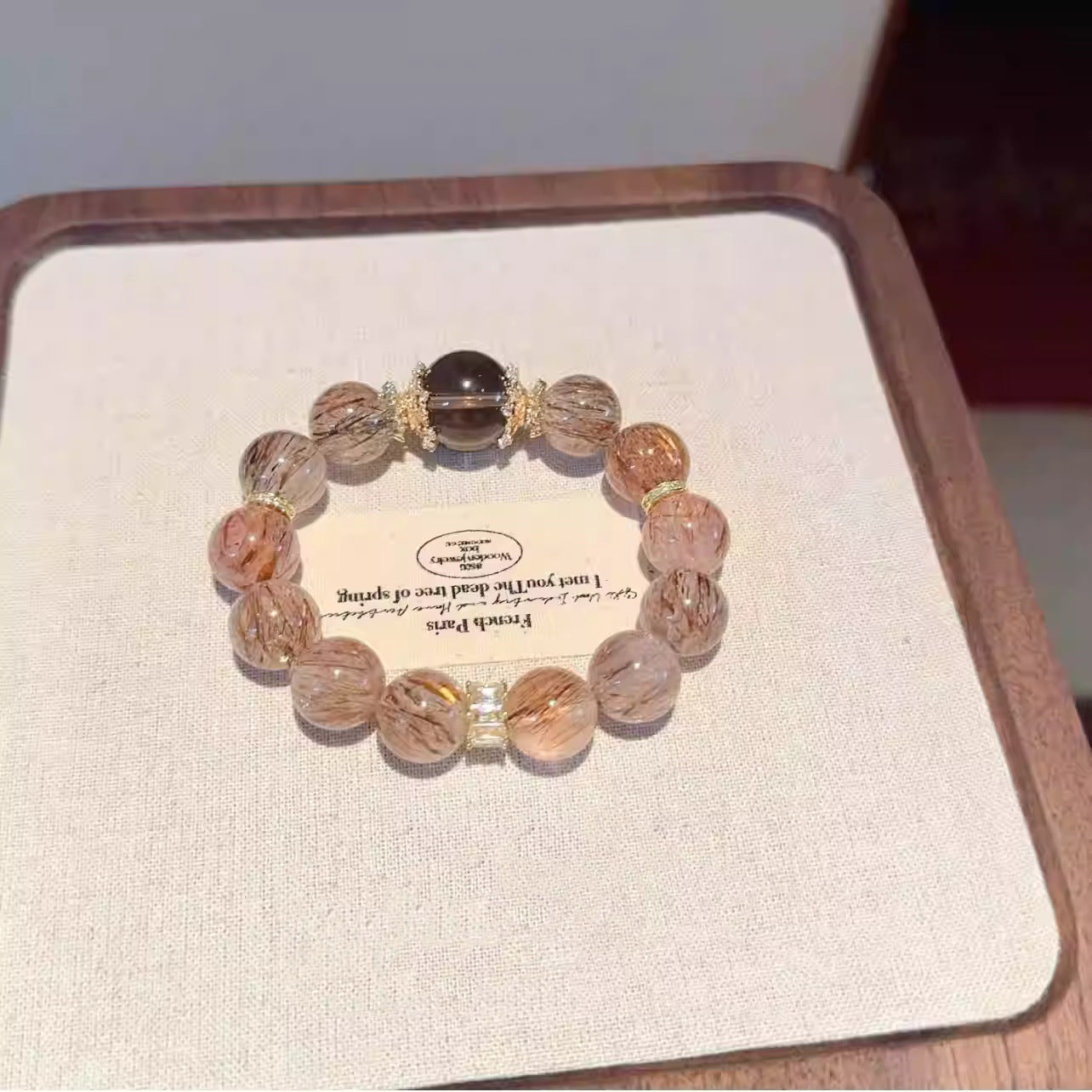 2025 new natural black gold super seven tea crystal original design business bracelet bracelet men's and women's jewelry
