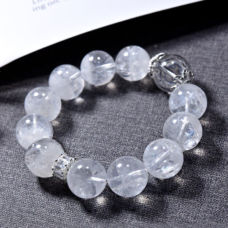Natural Crystal White Snowflake Ghost Cornucopia Bracelet Melaleuca White Ghost Bracelet
