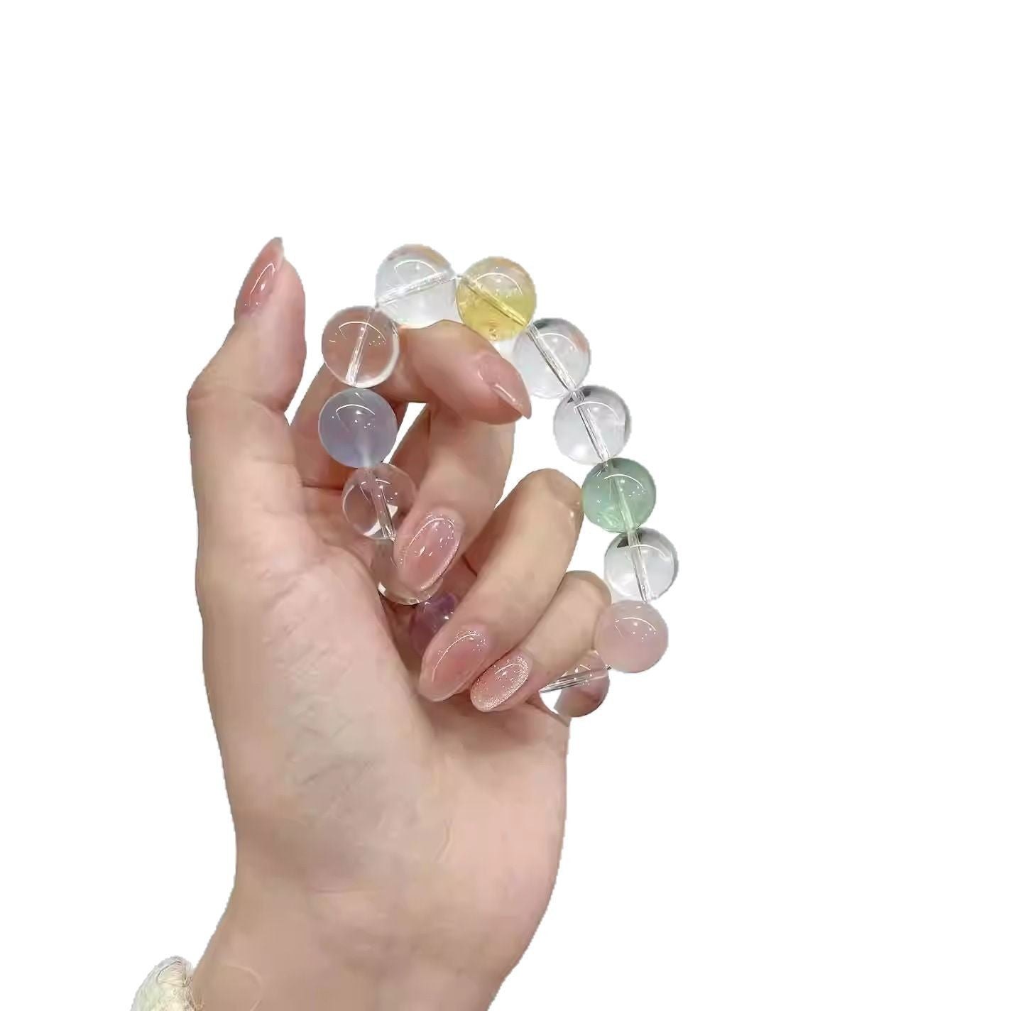 Clear Duobao crystal bracelet, dopamine beaded bracelet, confession gift for girlfriend