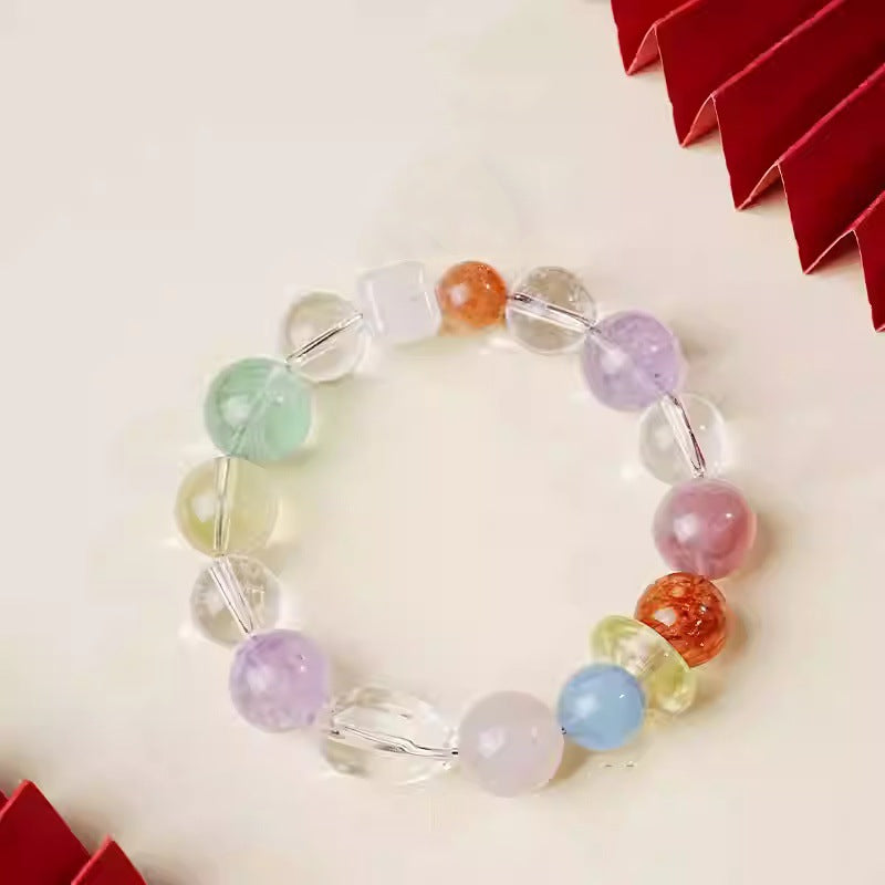 Duobao bracelet women's pure natural genuine crystal bracelet girls transfer beads birthday jewelry