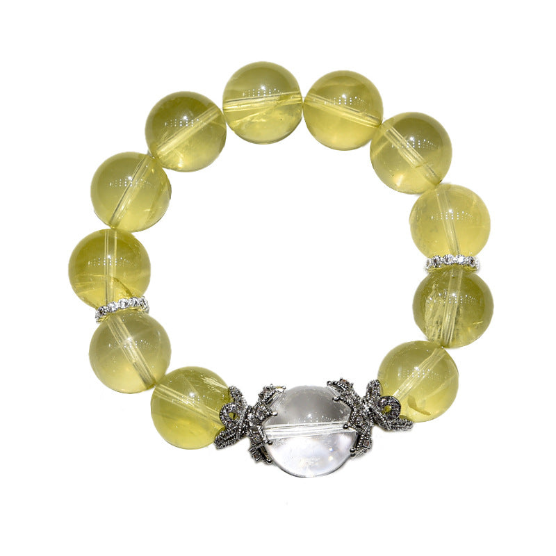 Natural citrine bracelet, simple Internet celebrity light luxury bracelet