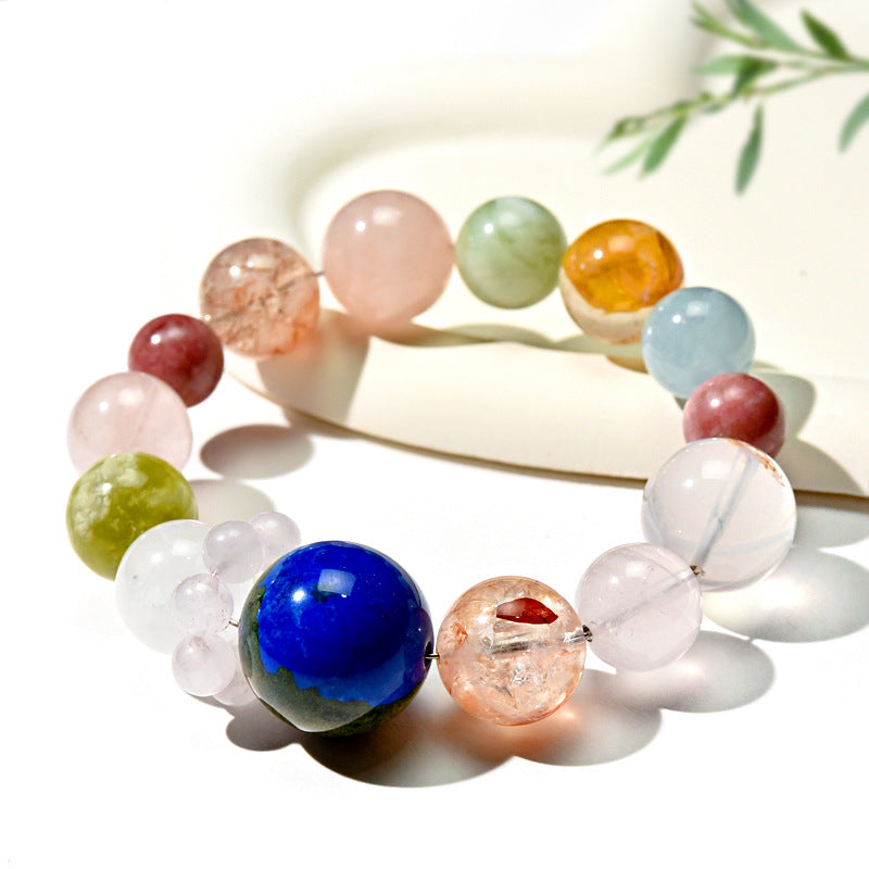 Natural crystal bracelet, powder crystal bracelet, high-end light luxury bracelet.
