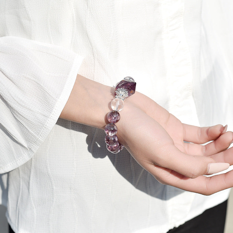 Amethyst Bracelet, Natural, Purple Asai Bracelet