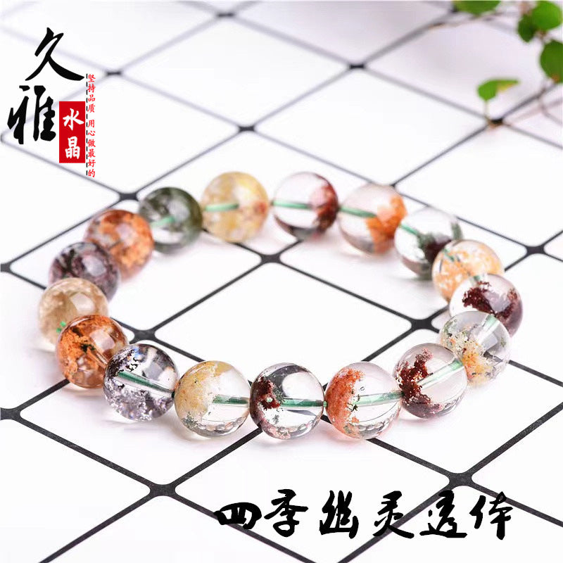 Natural flower ghost bracelet, colorful ghost bracelet, four seasons ghost round bead DIY jewelry