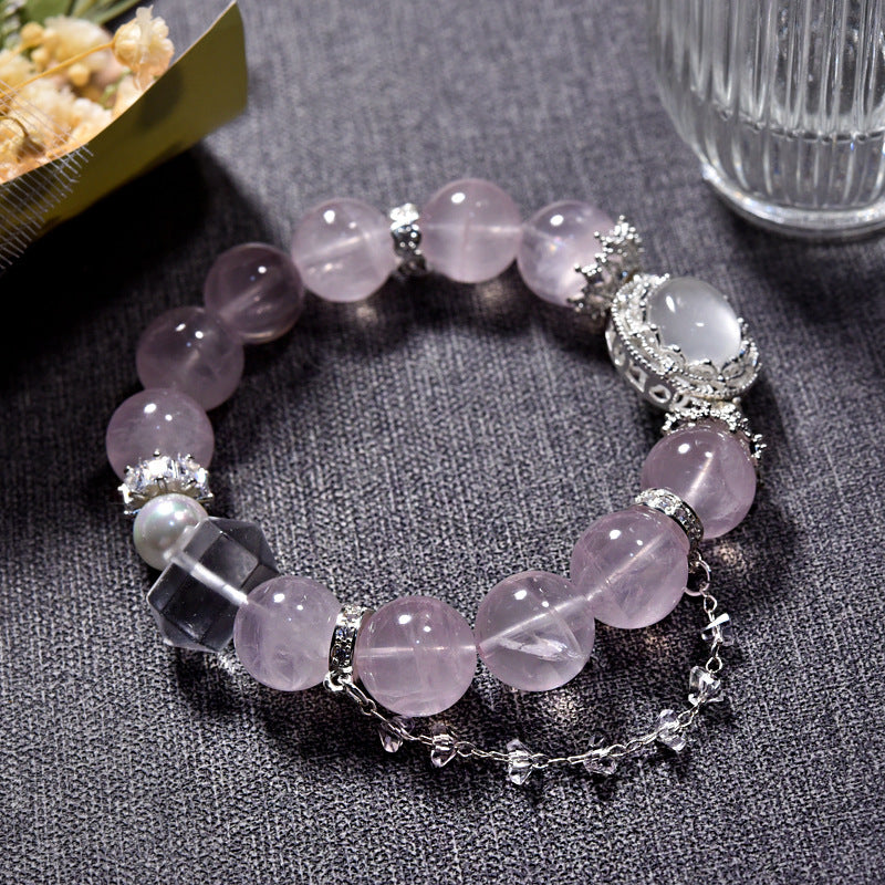 Natural Pink Crystal Fashion Versatile Women's Bracelet