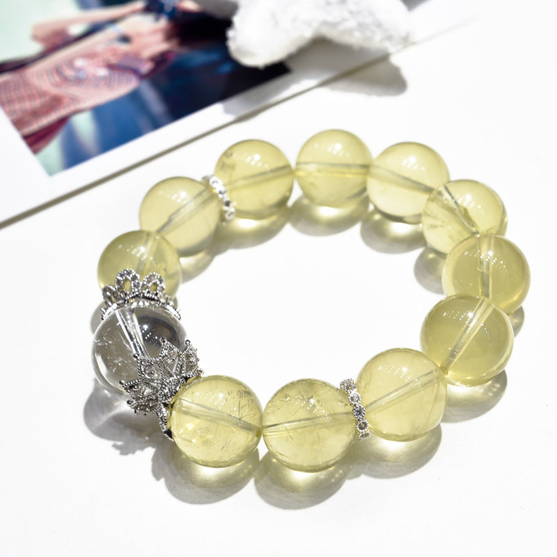 Natural citrine bracelet, simple Internet celebrity light luxury bracelet