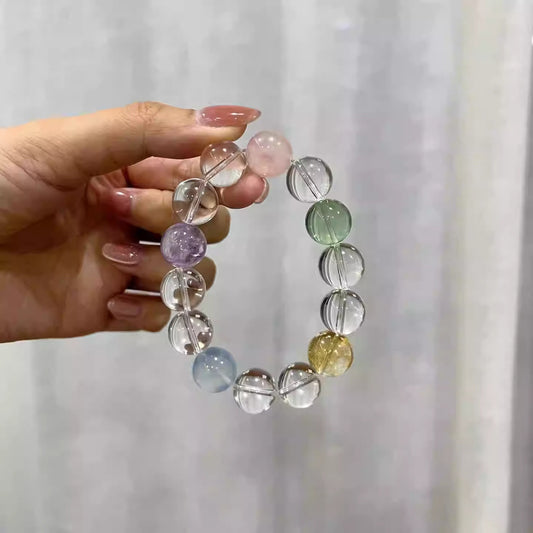 Clear Duobao crystal bracelet, dopamine beaded bracelet, confession gift for girlfriend