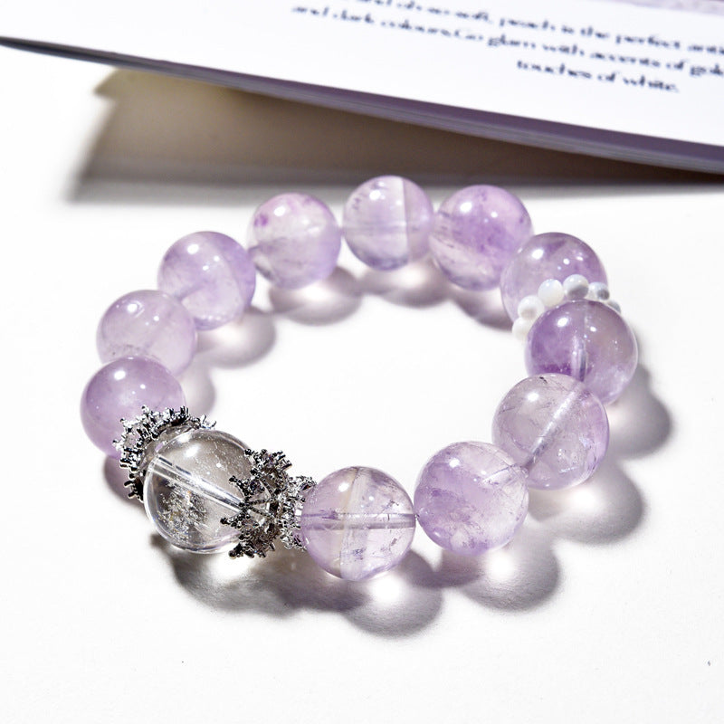 Lavender bracelet, natural amethyst bracelet.