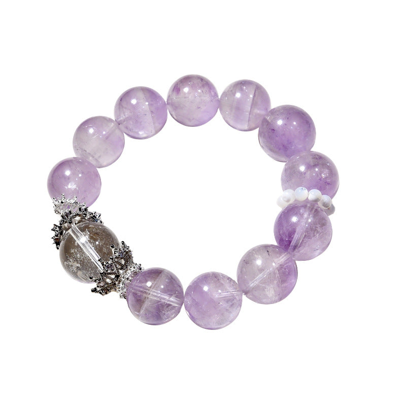 Lavender bracelet, natural amethyst bracelet.
