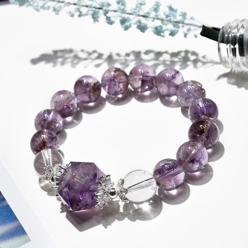 Amethyst Bracelet, Natural, Purple Asai Bracelet