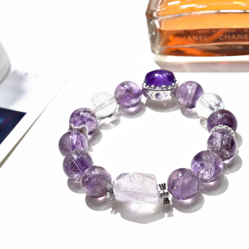 Natural Purple Asai Bracelet Simple Design Amethyst Bracelet