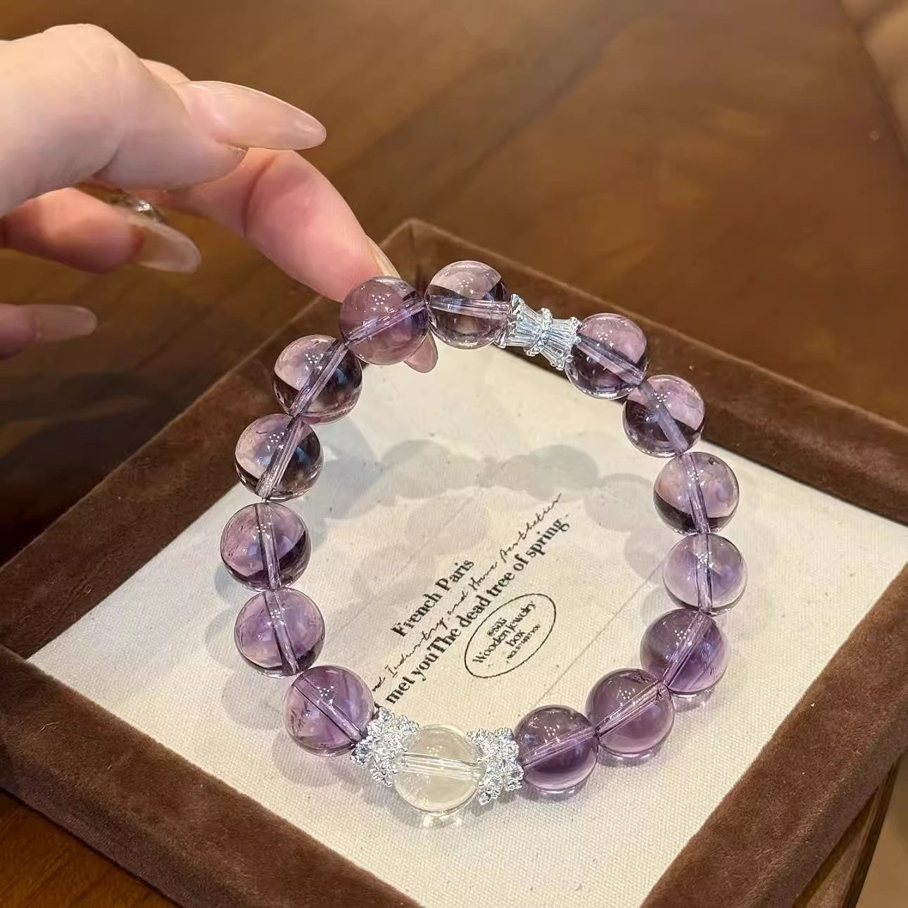 "Chilled Grape" Natural Amethyst Bracelet, Public Entrance Examination Must Pass Purple Grape Bracelet Jewelry