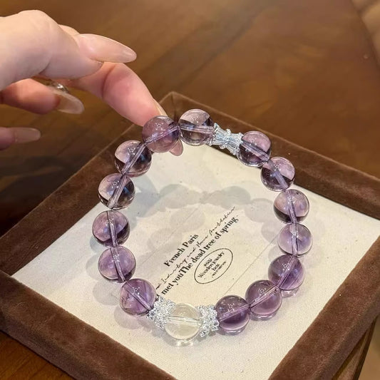 "Chilled Grape" Natural Amethyst Bracelet, Public Entrance Examination Must Pass Purple Grape Bracelet Jewelry