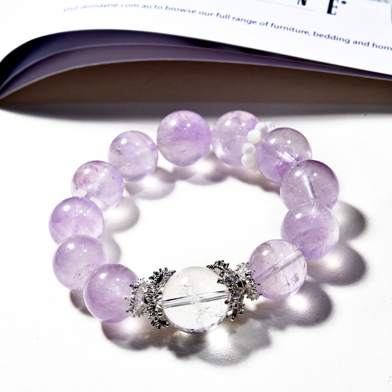 Lavender bracelet, natural amethyst bracelet.